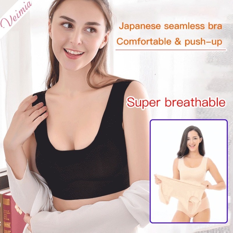 Women's Seamless Wireless Tank - Bralette Wireless Soft ulasan dan harga