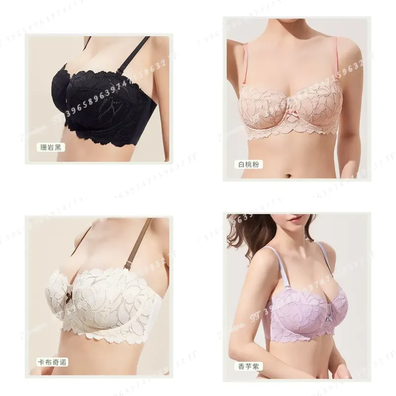 Women Plus Size French Lace Br - Bralette Wireless Soft ulasan dan harga